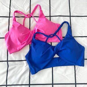 NWT "Voltage Rush Duo" Twisted Front Sports Bra Bundle Size M
